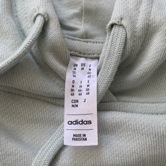 Adidas Mint Green Hoodie with classic white stripes - Picture 4 of 8